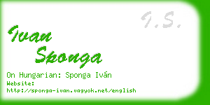 ivan sponga business card