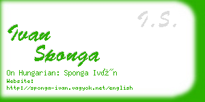 ivan sponga business card